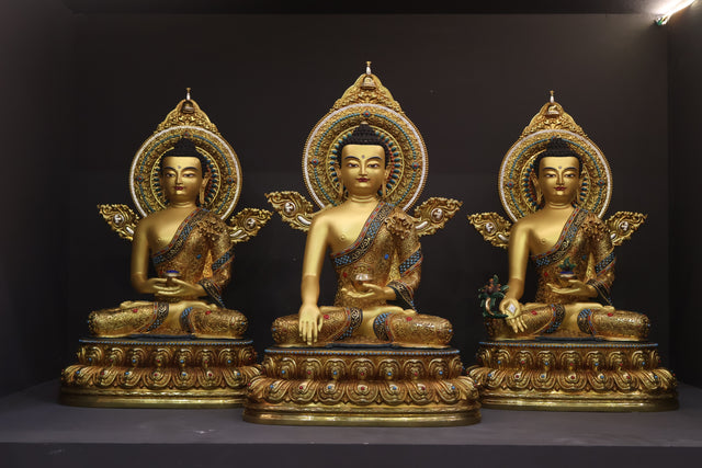 AksharaPadma THE BUDDHAS OF CENTRAL, EASTERN, AND WESTERN Buddha Statues -Shakyamuni, Amitabha, Medicine Buddha – Sacred Art from Central, Eastern & Western Traditions
